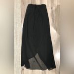 Bebe  Long Strapless Maxi Dress Black Small Pleated Open Leg Slit Photo 4