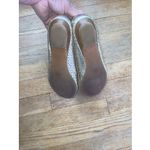 Alex Marie  Gold Peep Toe Bow‎ Low Heel Shoes Photo 3