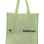Lululemon Large Light Lime Green Shopping Tote Bag 13.5" x 6" x 16" Logo Reuse Photo 0