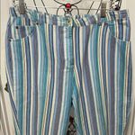 Westbound 🎬🎬🎬BOGOHO🎬🎬🎬Striped Blue and White Women's Jeans-14 Photo 1