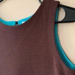 Lisa Perry Wool Brown and Teal Blue Mod Mini Shift Dress size 2 Photo 4
