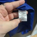 London Style Nights Blue Strapless Dress rosette detail size 16 Photo 5