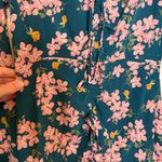 Intermix  Floral Teal Aria Dress - Size 0 Photo 4