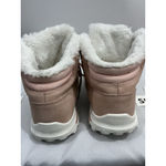 Womans Pink Booties Eu 38 Us 8 Lace Up Fur Linedankle Height Photo 4