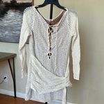 House Of CB  'Carmelita' Natural Knit Lace‎ Up Dress NWT size L Photo 4