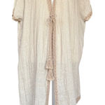 Ivy Jane  100% Linen Open Front Tan Cardigan Sz‎ M Photo 0