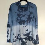 T Party Fashion T Party Navy Blue Tie Dye Waffle Knit Hooded Hoodie Sweater Photo 4