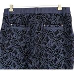 Soft Surroundings  Pants Medium Petite Flocked Baroque Velvet Burnout Stretch Photo 4