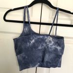 Navy Blue and White Tie Dye Spots Bra and Legging Set Size S Photo 3