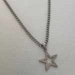 Silver Pentagram Star Pendant Necklace for Women Photo 1