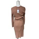 Lucky Brand NWT  Long sleeve tie waist Ribbed midi Sweater Dress Photo 4