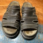 Lower East Side Vintage  Brown chunky platform Sandals slide 6.5 Y2K 90s grunge Photo 3