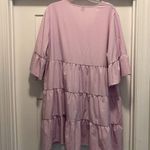 SheIn Plus Size 2XL  Dress Knee Length Purple Tiered Ruffles Bell Sleeve Curvy Photo 3
