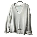 Free People La Brea Relaxed Fit Ribbed V-Neck Knit Women’s size small Photo 0