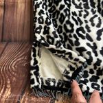 Jonathan Martin Women Velvet Animal Print White and Black Pencil Midi Skirt Sz 7 Photo 3