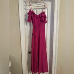 Lulus NWT Sunny Perfection Magenta Ruffled Off-the-Shoulder Wrap Dress Photo 8