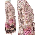 Spell Untamed Tunic Dress Lavender Bohemian Festival Witchy Folk Art Size Small Black Photo 7