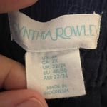 Cynthia Rowley  Linen Blend Wide Leg Crop Pants Pull On Plus‎ Size 2X Navy Blue Photo 1