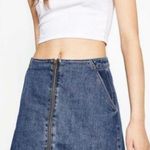 ZARA Zipper front denim mini skirt never worn  Photo 0