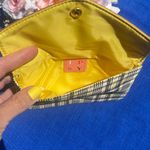 Ipsy  Glam Bag, Black & Yellow, Plaid with Beige Flap. Never used like new Photo 1
