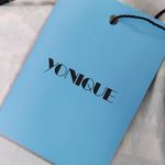 Yonique Feather Print Boho Tankini Top NWT Size Medium Aztec Print Tankini Blue Photo 6