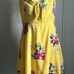 Socialite New Knot Front V-Neckline Babydoll Mini Floral Sleeveless Sundress Photo 0