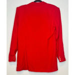 August Silk Vintage Oversized Blazer Red Silk Tomato Girl Bold Maximilist SZ 6 Photo 1