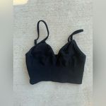 Alo Yoga Black Ribbed Sports Bra, Size Small Photo 1