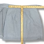 Lauren James Striped Seersucker Faux Wrap Skirt Blue White Medium Photo 12