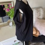 Loft black padded shoulder structured 100% cotton muscle tee top shirt Mββ Photo 4