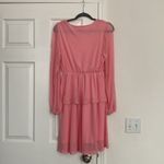 Morgan Taylor two tiered pink dress with sheer long sleeves. Photo 11