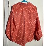 Adrienne Vittadini  Blouse Peach Polka Dot Women’s Size S Photo 1