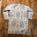 Love by Design  Cardigan Sweater Size XL Gray White Longer Length Western‎ Photo 6