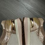Michael Kors MK Allie Trainer Leather Pink Gold Sneaker Shoes Size 8 Photo 8