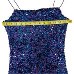 Inspired Hearts Sequin Mini Dress S – Multicolor Bodycon Party Cami, NWOT Blue Photo 2