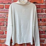 MELLODAY White / Cream Fuzzy Turtleneck Sweater Photo 1
