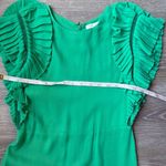 Maje Rolana Pleated-Shoulder Mini Dress - Green Small Photo 10