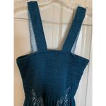 Tube top dress blue and white botanical print euc size large Photo 3