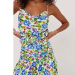 For Love & Lemons Miranda Belted Matte Satin Mini Dress Size Small NWT Floral Photo 5