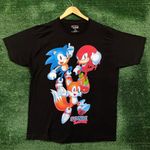 Nintendo Sega Sonic The Hedgehog Trio Poster Tee XL Photo 0