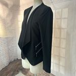 Vince Camuto Black Double Zipper Blazer Size 14 Photo 2