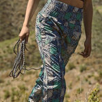 Free People MOVEMENT THE WAY HOME Lightweight High Waisted Printed JOGGERS Sz M Photo 0