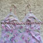 Pucker Up Slip Nightgown Sleepwear Vintage Floral Lace Pink L Size L Photo 8