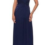 La Femme 27872 Short Sleeve Twist Knot Gown Photo 0