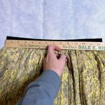 American Rag Stretchy Waist Yellow Floral Pleated Retro Midi Skirt Sz SM Photo 1