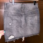 We The Free People Distressed Denim Mini Slit Skirt Black 25 Photo 4