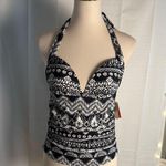st. john's bay Black and White Halter Swim Top Photo 6