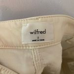 Wilfred Aritzia  White Cream Faux Leather Straight Leg Pants Vegan Women's size 2 Photo 1