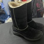 Merrell  ENCORE STITCH HIGH BLACK BOOT WO SIZE 7 SUEDE FAUX FUR LINED EUC CLEAN Photo 8