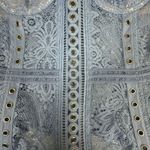 Victoria's Secret Blue Lace Semi Sheer Grommet Bustier Corset Top Size 34C Photo 3